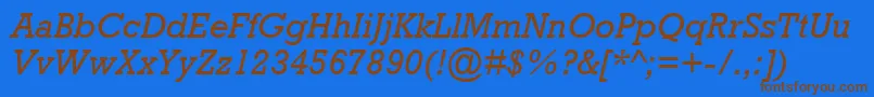 Шрифт AstuteSsiItalic – коричневые шрифты на синем фоне