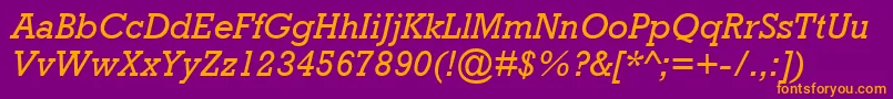AstuteSsiItalic Font – Orange Fonts on Purple Background
