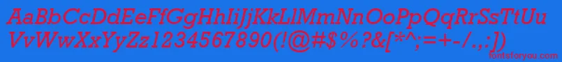 AstuteSsiItalic Font – Red Fonts on Blue Background