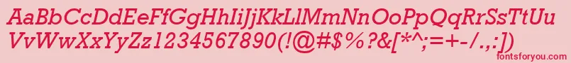 Шрифт AstuteSsiItalic – красные шрифты на розовом фоне