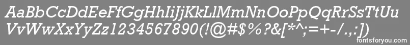 AstuteSsiItalic Font – White Fonts on Gray Background