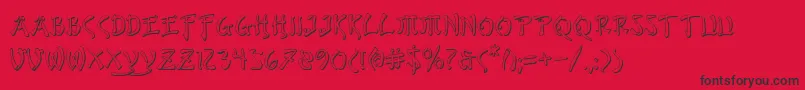 Bushidos Font – Black Fonts on Red Background