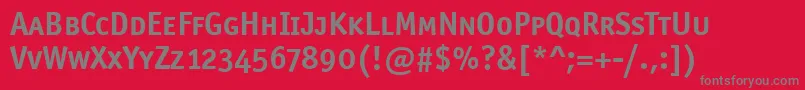OfficinasanscitcttРџРѕР»СѓР¶РёСЂРЅС‹Р№ Font – Gray Fonts on Red Background