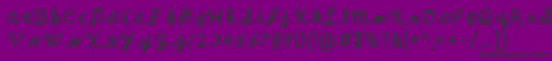 ClaraLeeCursive Font – Black Fonts on Purple Background