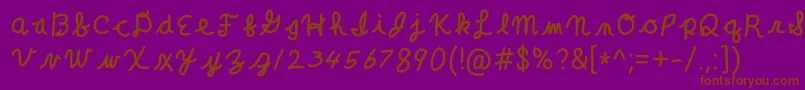 More about ClaraLeeCursive Font ClaraLeeCursive Font – Brown Fonts on Purple Background