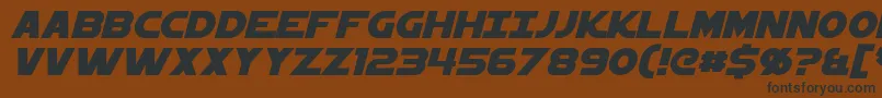 StarkillerItalic-Schriftart – Schwarze Schriften auf braunem Hintergrund
