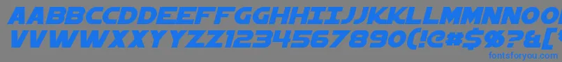 StarkillerItalic Font – Blue Fonts on Gray Background