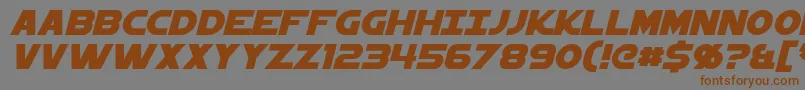 StarkillerItalic Font – Brown Fonts on Gray Background