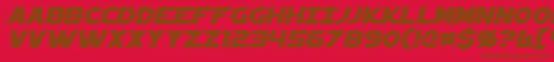 StarkillerItalic Font – Brown Fonts on Red Background