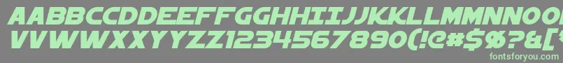 StarkillerItalic Font – Green Fonts on Gray Background