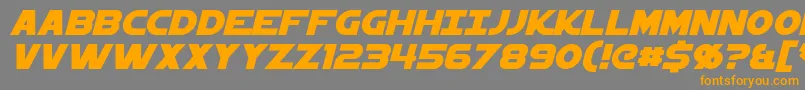 StarkillerItalic Font – Orange Fonts on Gray Background