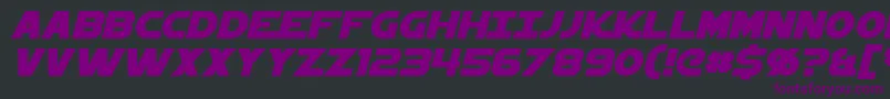 StarkillerItalic Font – Purple Fonts on Black Background