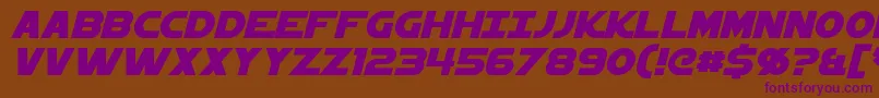 StarkillerItalic-Schriftart – Violette Schriften auf braunem Hintergrund