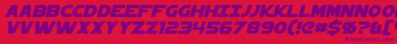 StarkillerItalic Font – Purple Fonts on Red Background