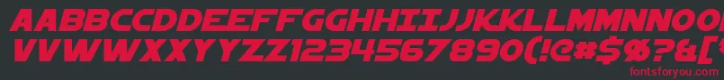 StarkillerItalic Font – Red Fonts on Black Background