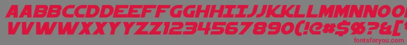 StarkillerItalic Font – Red Fonts on Gray Background