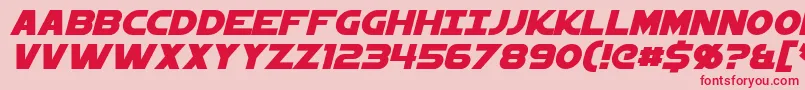 StarkillerItalic Font – Red Fonts on Pink Background
