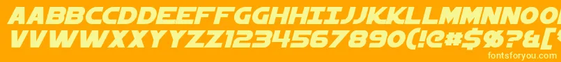 fuente StarkillerItalic – Fuentes Amarillas Sobre Fondo Naranja