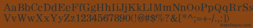 C795RomanRegular Font – Black Fonts on Brown Background