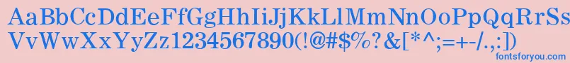 C795RomanRegular Font – Blue Fonts on Pink Background