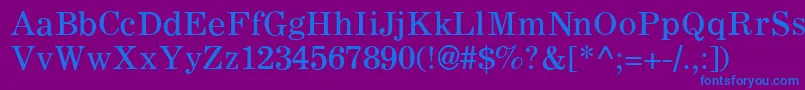 C795RomanRegular Font – Blue Fonts on Purple Background