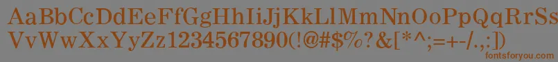 C795RomanRegular Font – Brown Fonts on Gray Background