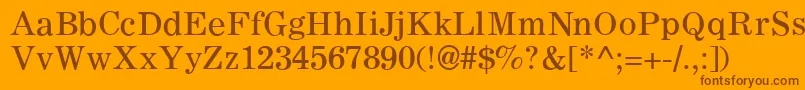 Шрифт C795RomanRegular – коричневые шрифты на оранжевом фоне