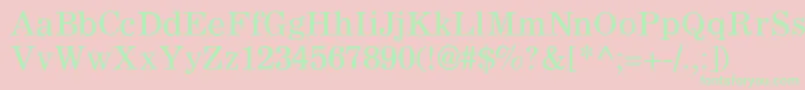 C795RomanRegular Font – Green Fonts on Pink Background