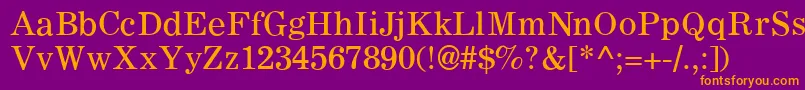 C795RomanRegular Font – Orange Fonts on Purple Background