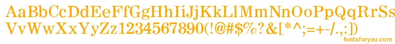 C795RomanRegular Font – Orange Fonts on White Background