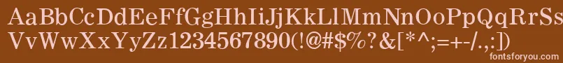 フォントC795RomanRegular – 茶色の背景にピンクのフォント