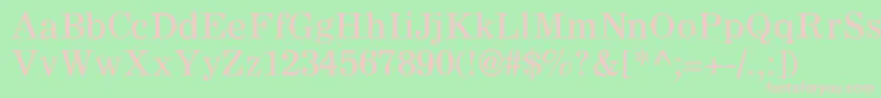 C795RomanRegular Font – Pink Fonts on Green Background