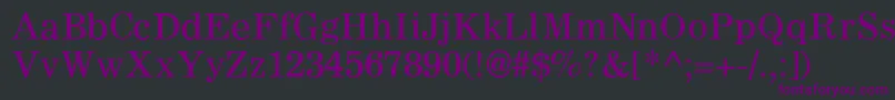 C795RomanRegular Font – Purple Fonts on Black Background