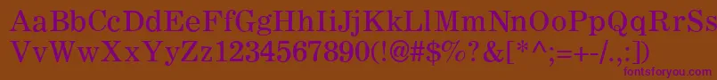 C795RomanRegular Font – Purple Fonts on Brown Background