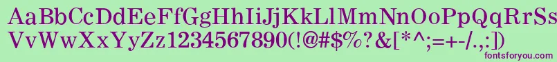 C795RomanRegular Font – Purple Fonts on Green Background