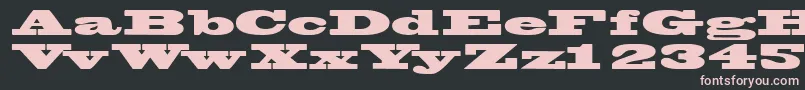 Saiba mais sobre a fonte Wantedposterssk Fonte Wantedposterssk – fontes rosa em um fundo preto