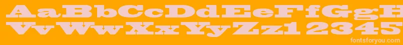 Шрифт Wantedposterssk – розовые шрифты на оранжевом фоне