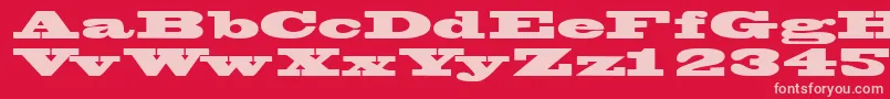 Wantedposterssk Font – Pink Fonts on Red Background