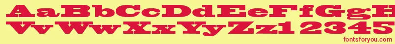 Wantedposterssk Font – Red Fonts on Yellow Background