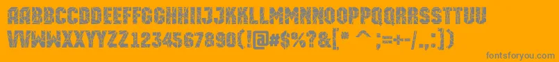 AMachinaortosht Font – Gray Fonts on Orange Background