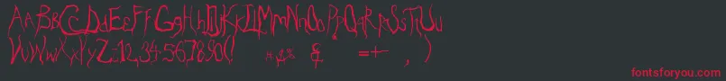 Eradicate Font – Red Fonts on Black Background