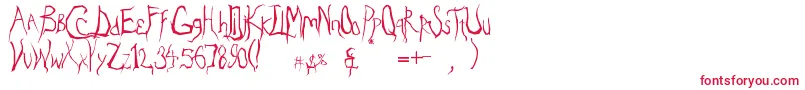 fuente Eradicate – Fuentes Rojas Sobre Fondo Blanco