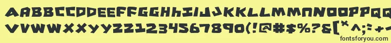 Cro Font – Black Fonts on Yellow Background