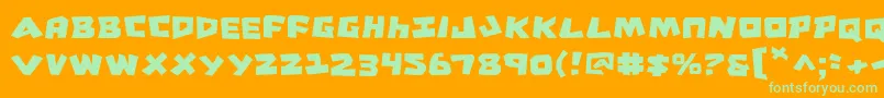 Cro Font – Green Fonts on Orange Background