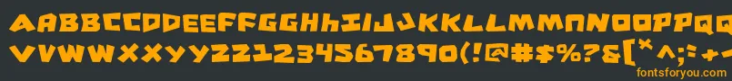 フォントCro – 黒い背景にオレンジの文字