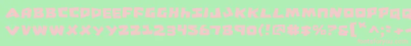 Cro Font – Pink Fonts on Green Background