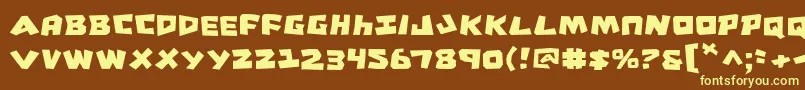Cro Font – Yellow Fonts on Brown Background