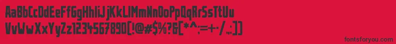 UrbanBrush Font – Black Fonts on Red Background