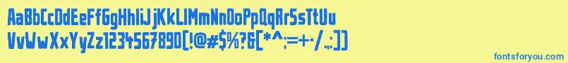 UrbanBrush Font – Blue Fonts on Yellow Background