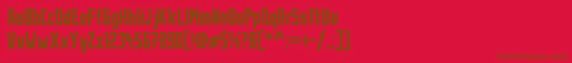 Police UrbanBrush – polices brunes sur fond rouge